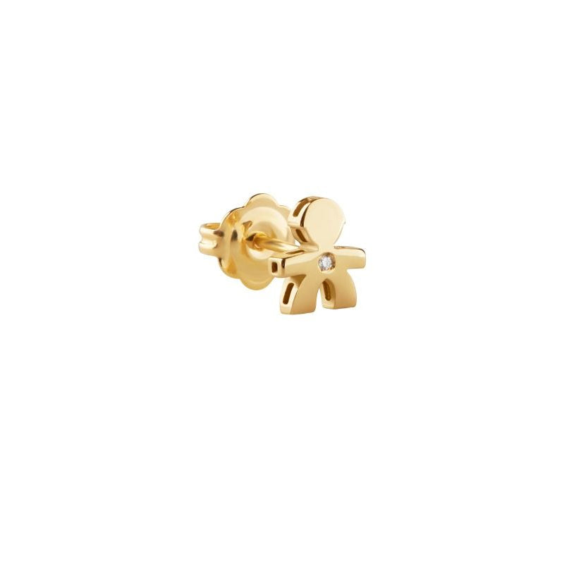 Mono Orecchino Le Perle Bimba Oro Giallo 375‰ Diamante LeBebé LBB816