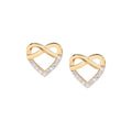Orecchini Amen Cuore in Argento 925 Dorato con Zirconi EHIGBZ