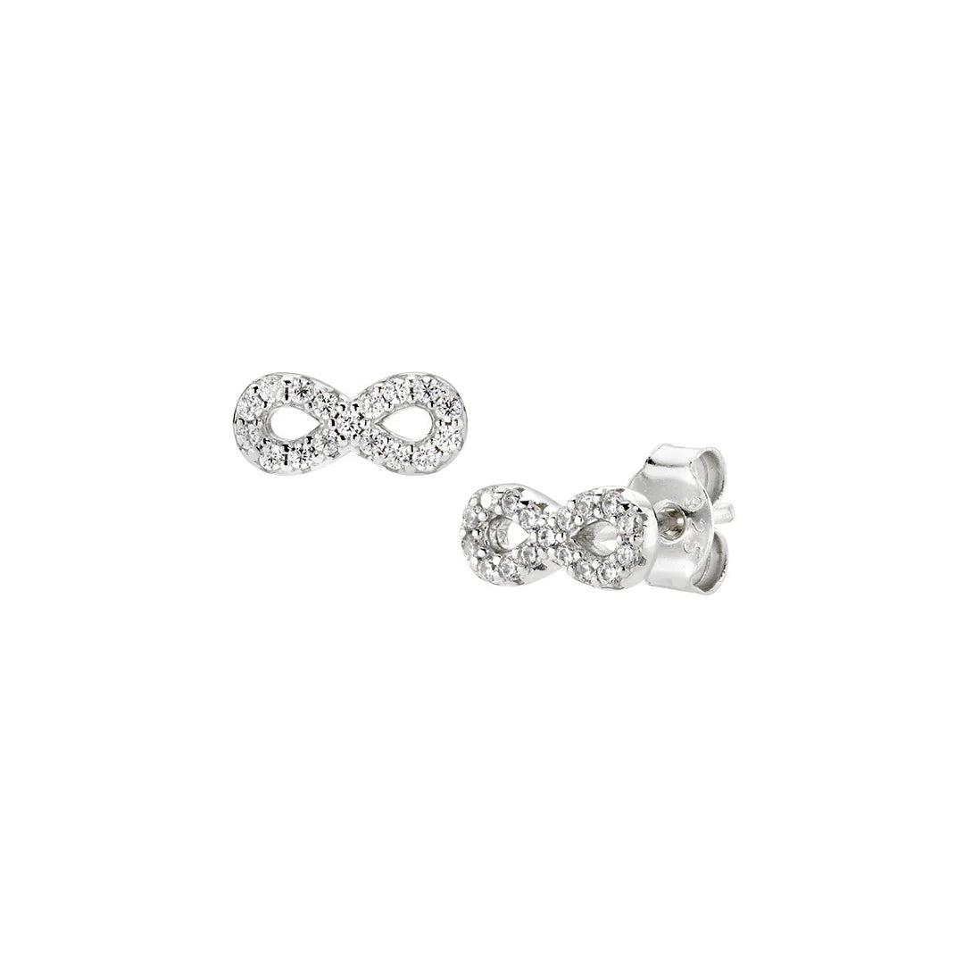 Orecchini Amen Mini Infinito Pavé Argento 925 ORINPBBZ3