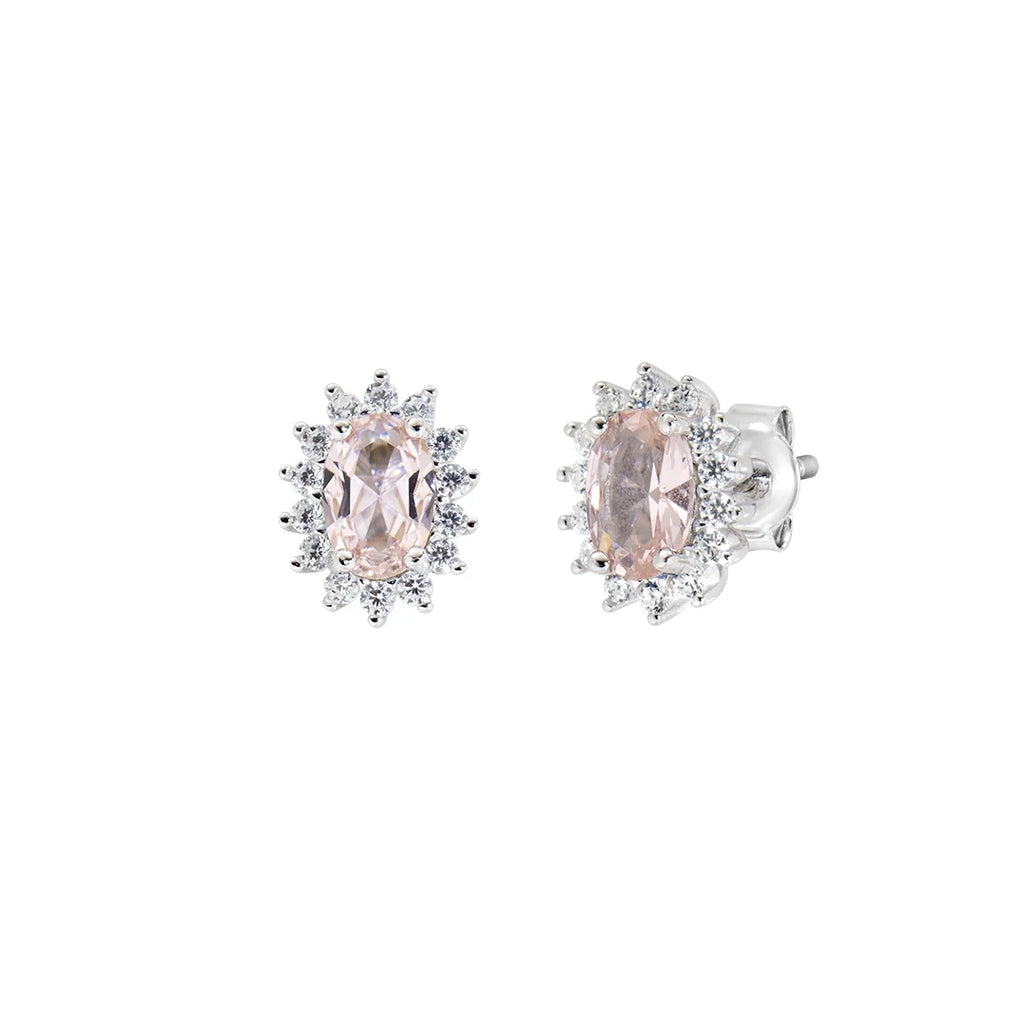 Orecchini Amen Royal Lady Mini Argento 925 con Morganite ORLDPBBMO