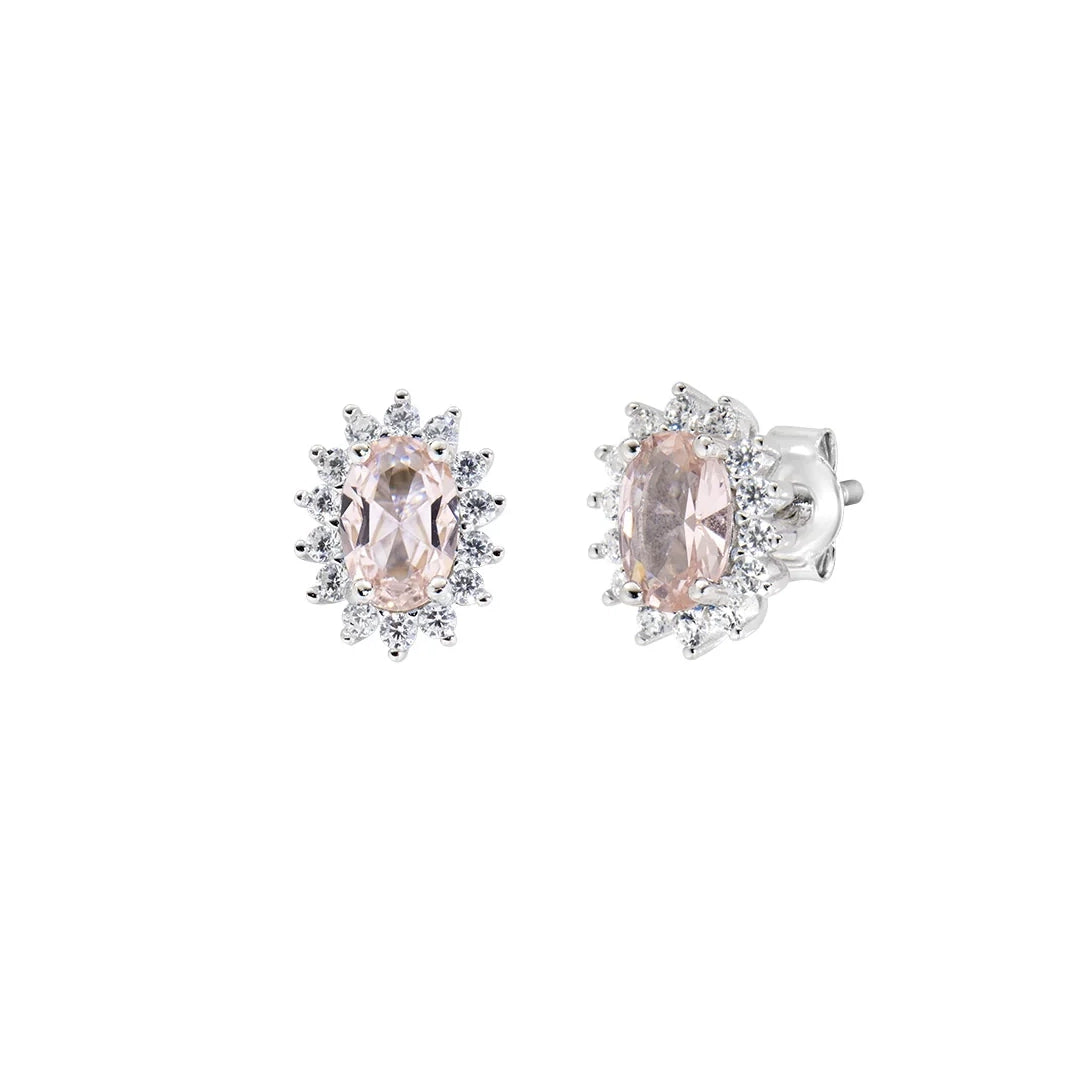 Orecchini Amen Royal Lady Mini Argento 925 con Morganite ORLDPBBMO