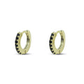 Orecchini Argento 925‰ Giallo Zirconi Neri Diludò ORDLON