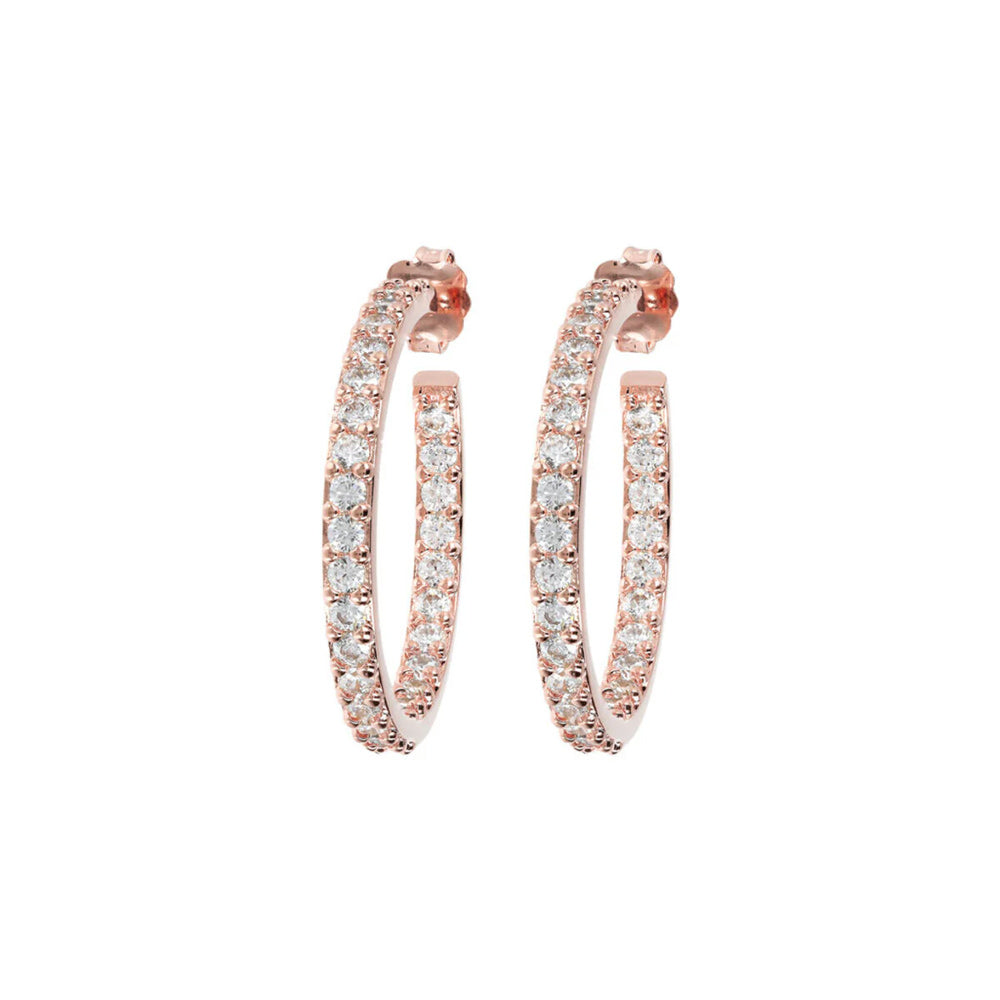 Orecchini Bronzallure Cerchio con Zirconi Bianchi WSBZ01277WR