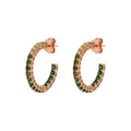 Orecchini Bronzallure Cerchio con Zirconi Verdi WSBZ02119.GREEN