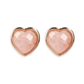 Orecchini Bronzallure Cuore Quarzo Rosa WSBZ01563.RQ