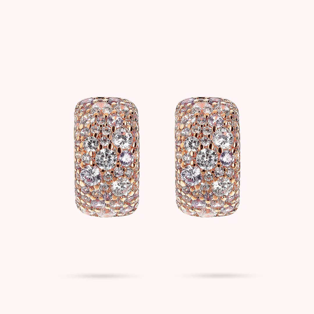 Orecchini a Cerchio in Pavé di Cubic Zirconia WSBZ02371WHI-CZ