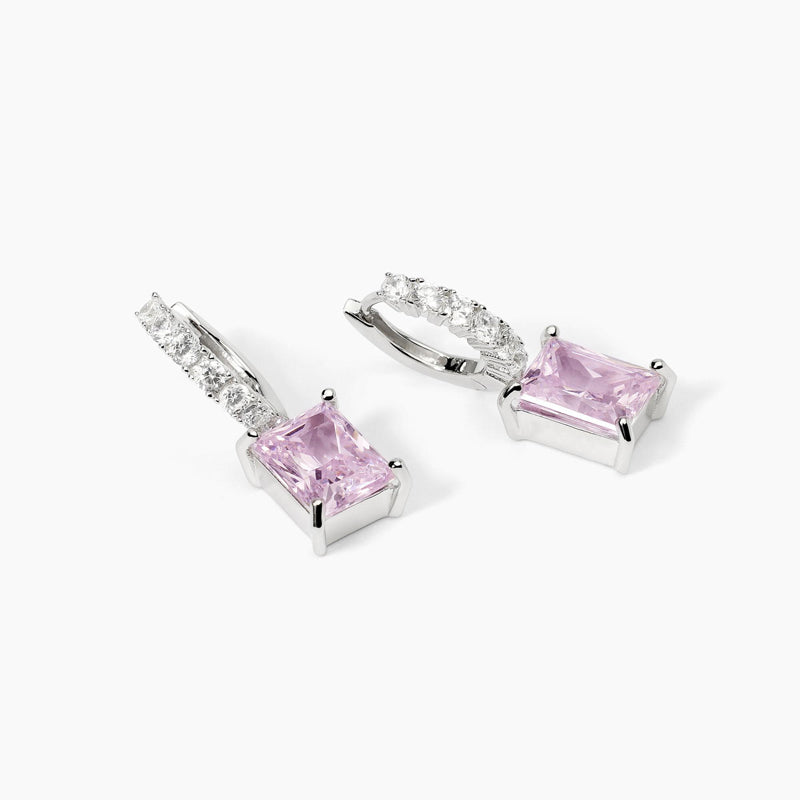 Orecchini Cerchio Zircone Rosa Princess Desiderio Infinito Mabina Gioielli 563722