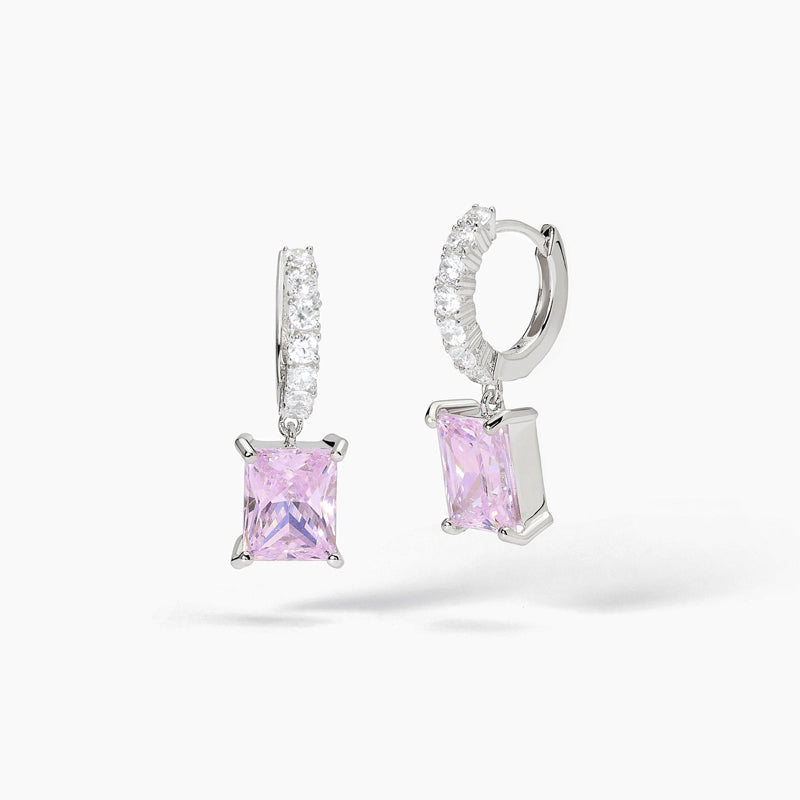 Orecchini Cerchio Zircone Rosa Princess Desiderio Infinito Mabina Gioielli 563722