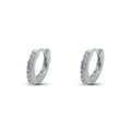 Orecchini Dilvdò Hoop Ring Argento Zirconi Rosa
