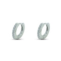 Orecchini Dilvdò Hoop Ring Argento Zirconi Bianchi