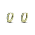 Orecchini Dilvdò Hoop Ring Dorati Zirconi Bianchi