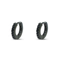 Orecchini Dilvdò Hoop Ring Zirconi Neri