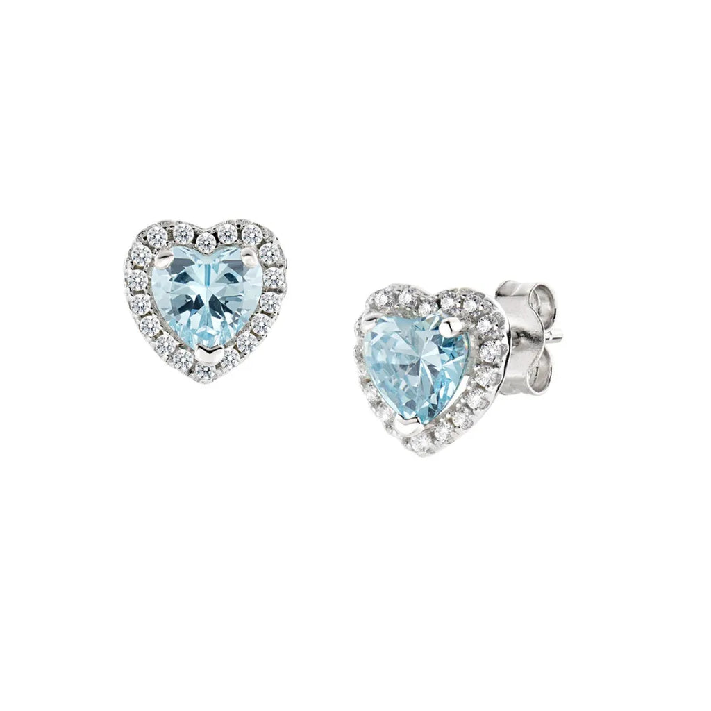 Orecchini Dolce Cuore Acquamarina in Argento ETICUBACZ