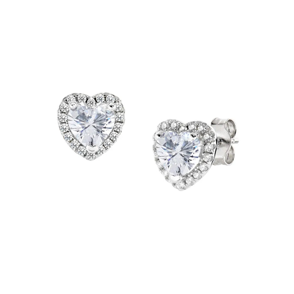 Orecchini Dolce Cuore Bianco in Argento ETICUBBZ