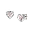 Orecchini Dolce Cuore Rosa Morganite in Argento ETICUBMOZ