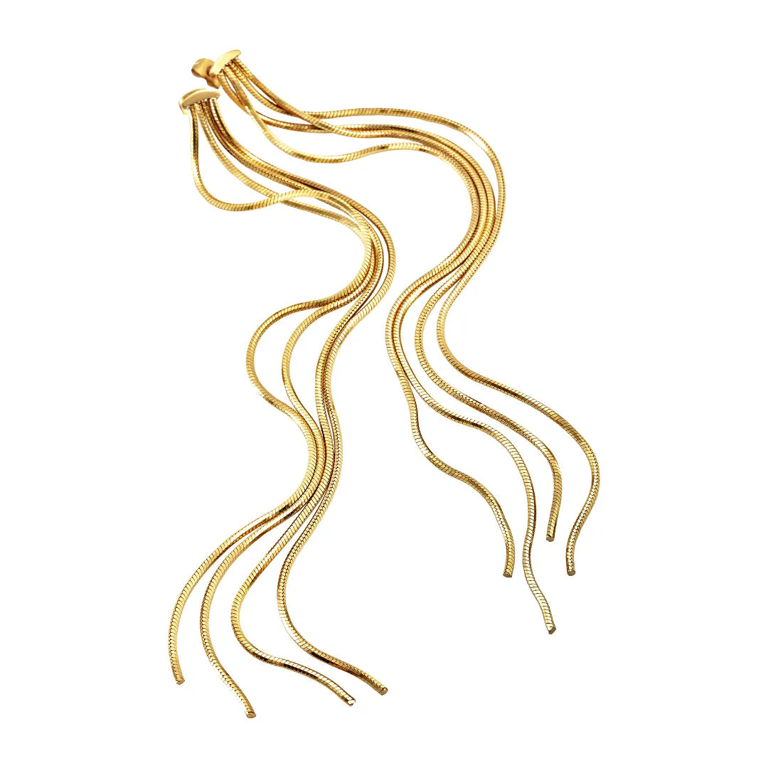 Orecchini Falling Star Acciaio Dorato TJ4078