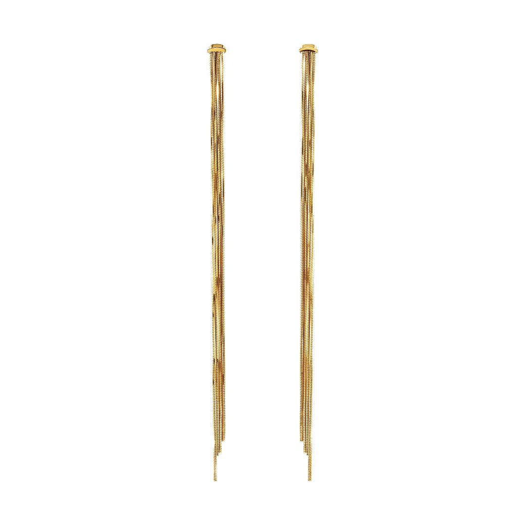 Orecchini Falling Star Acciaio Dorato TJ4078