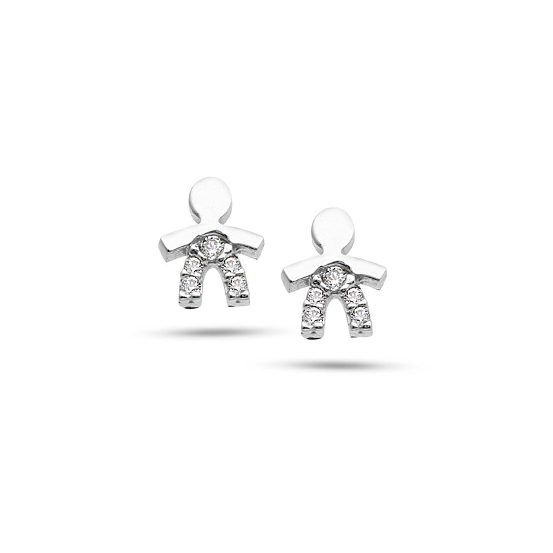 Orecchini Gioiello Bambino Oro 18Kt Zirconi Ambrosia AOZ 492