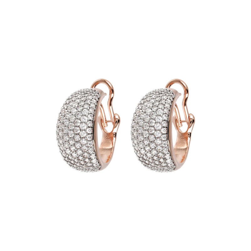 Orecchini Gioiello Cerchio Bombati Cubic Zirconia Bronzallure WSBZ01403.W