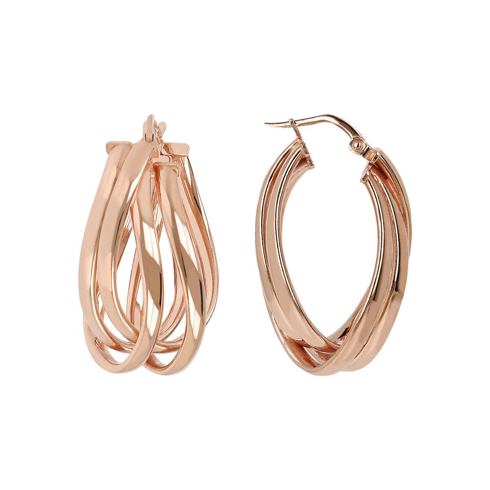 Orecchini Gioiello Cerchio Goccia Intrecciati Bronzallure WSBZ02098.R