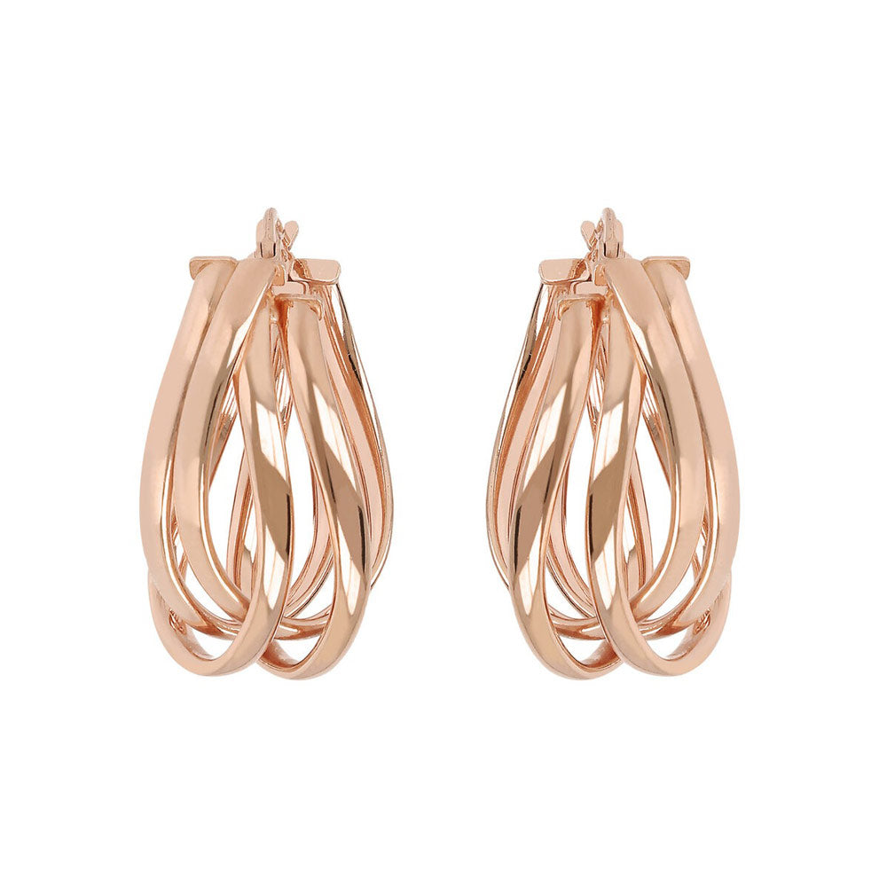 Orecchini Gioiello Cerchio Goccia Intrecciati Bronzallure WSBZ02098.R