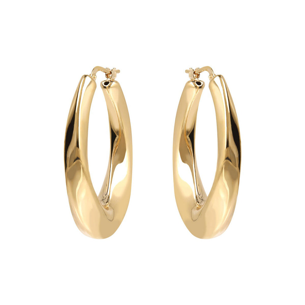 Orecchini Gioiello Cerchio Golden Ritorti Spessi Bronzallure WSBZ02044Y.Y