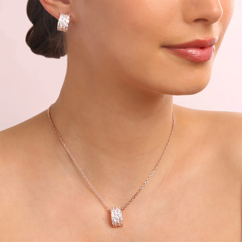 Orecchini Gioiello Cerchio Pavé Cubic Zirconia Bronzallure WSBZ01962.W