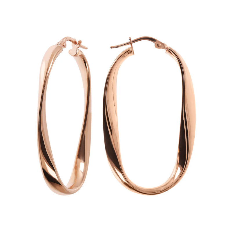 Orecchini Gioiello Cerchio Ritorti Ovale Bronzallure WSBZ01877.R