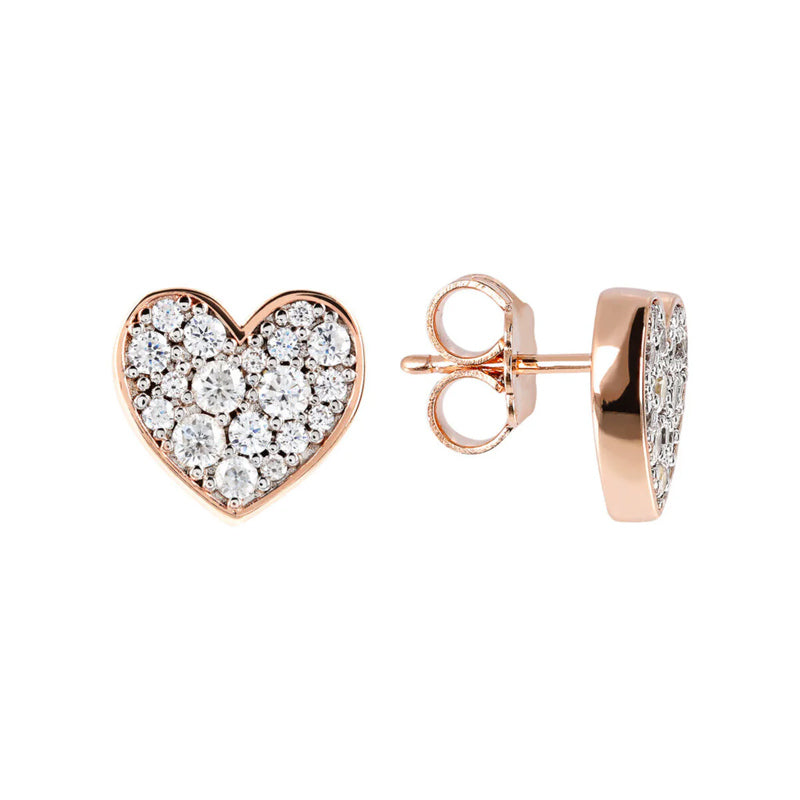 Orecchini Gioiello Cuore Pavé Cubic Zirconia Bronzallure WSBZ01469.W