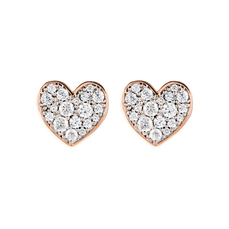 Orecchini Gioiello Cuore Pavé Cubic Zirconia Bronzallure WSBZ01469.W
