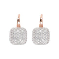 Orecchini Gioiello Pendenti Quadrati Pavé Zirconi Bronzallure WSBZ00615.WR