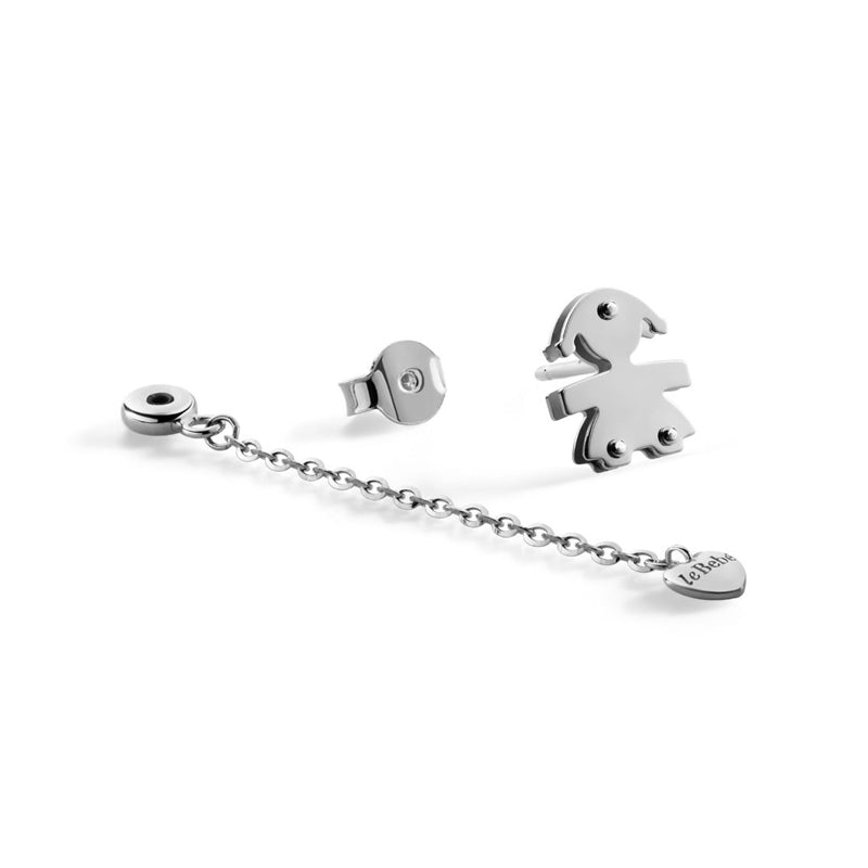 Orecchini I Classici Bimba Cuore Oro Bianco 375‰ LeBebé LBB534