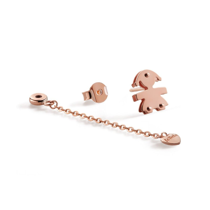 Orecchini I Classici Bimba Cuore Oro Rosa 375‰ LeBebé LBB535