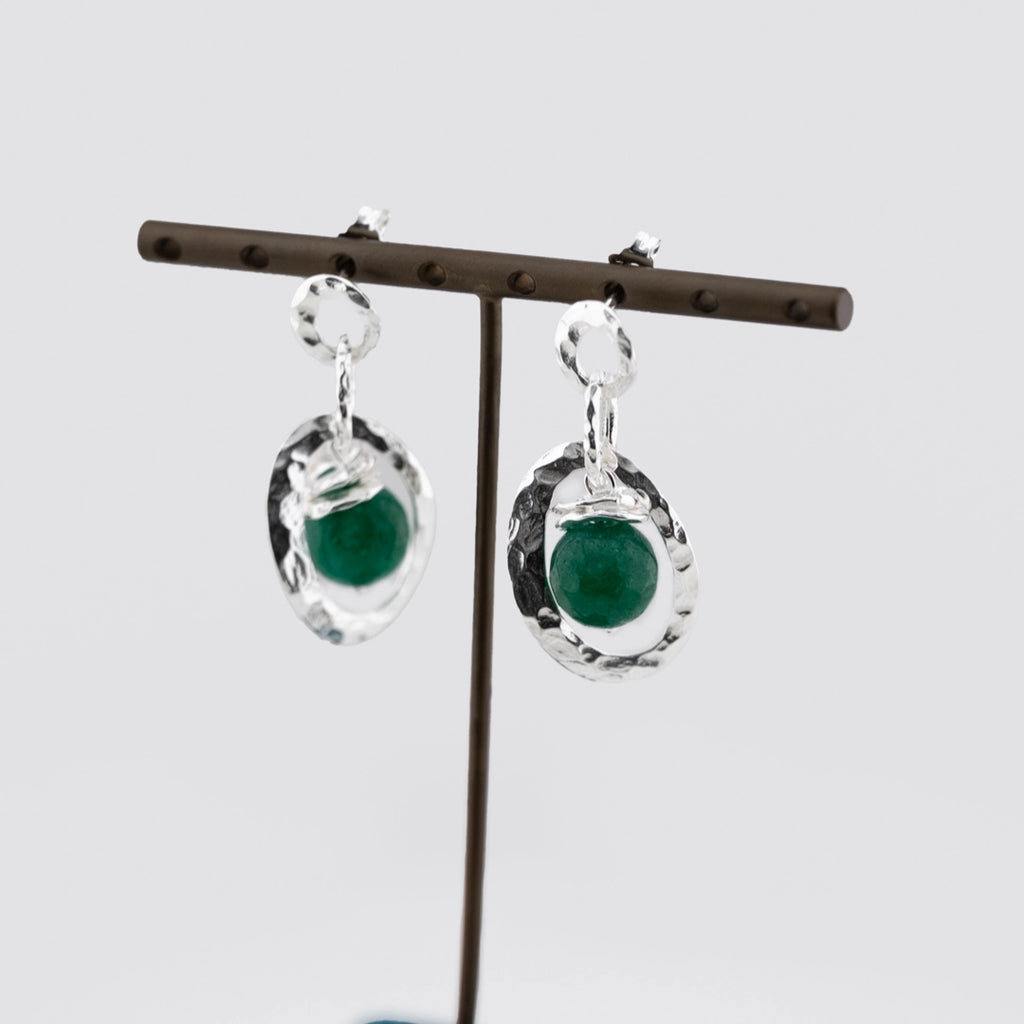 Orecchini Opera Collection Argento e Pietre Verdi CHA505