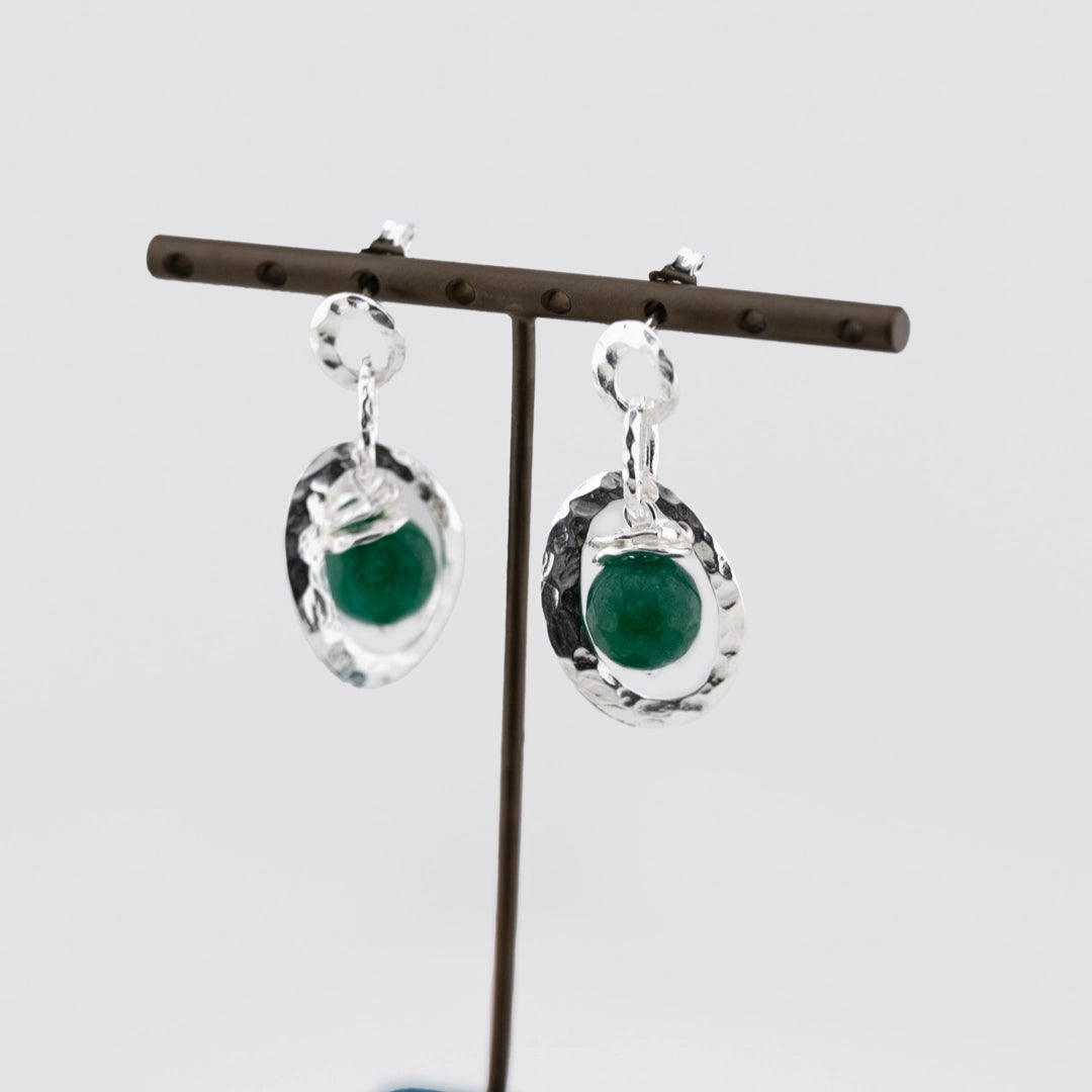 Orecchini Opera Collection Argento e Pietre Verdi CHA505