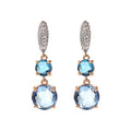 Orecchini Pendenti con Prisma Gem Tonde e Pavé in Cubic Zirconia WSBZ02392.RM