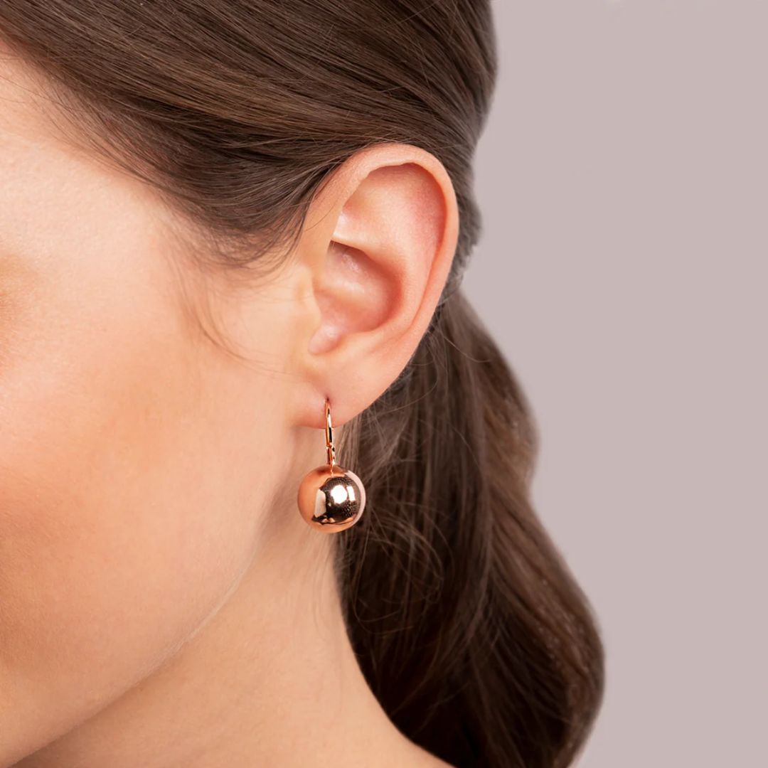 Orecchini Pendenti Sfera Golden Rosé WSBZ00312B