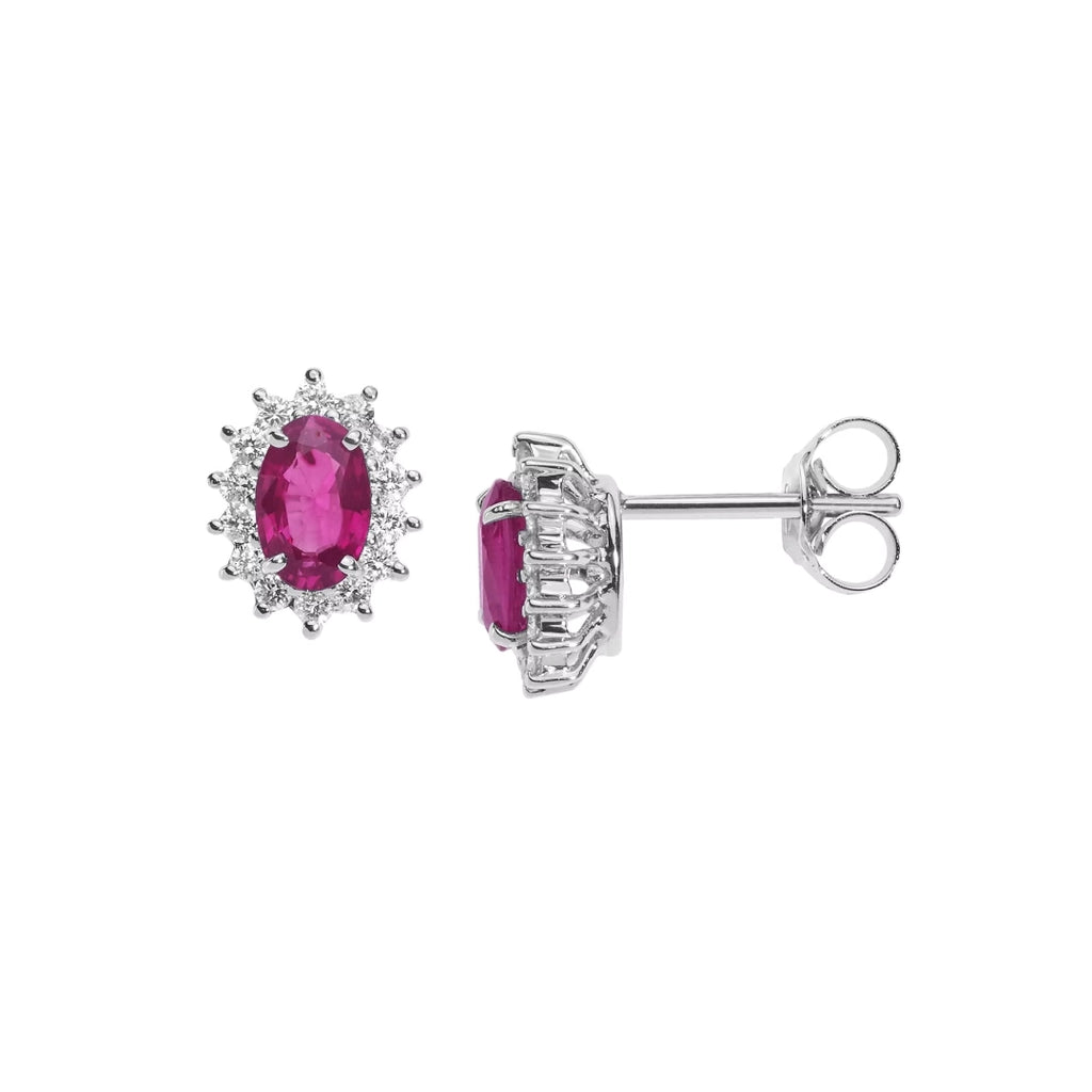 Orecchini Regina Comete Gioielli Rubino Oro Diamanti ORB 1023