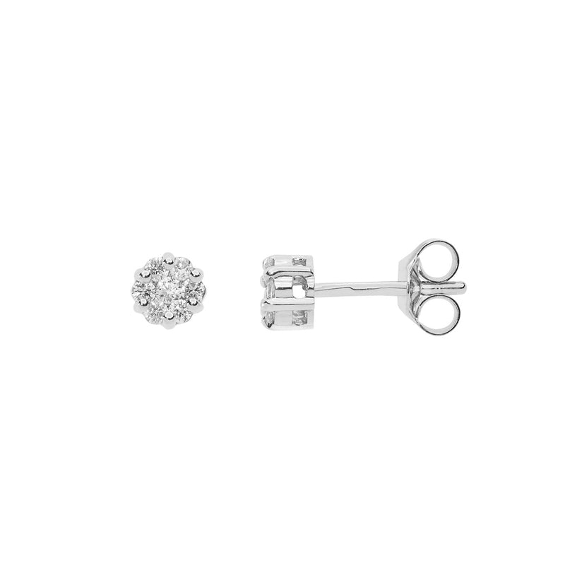 Orecchini Rose di Diamanti Punto Luce Oro 750‰ Comete Gioielli ORB 1016