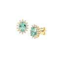 Orecchini Royal Lady Mini Dorati con Zircone Verde Acqua in Argento ORLDPGBVA