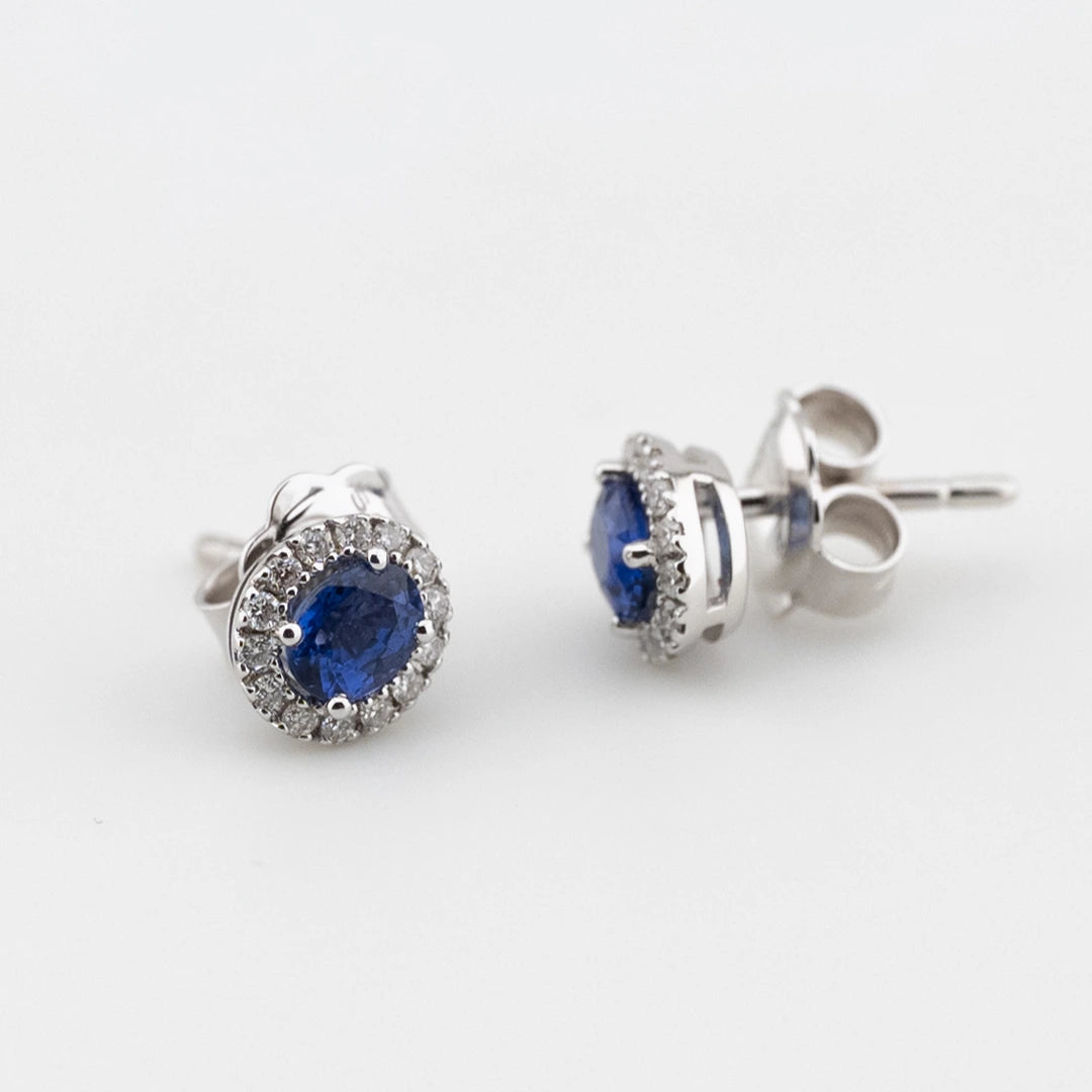 Orecchini Salvini Gioielli Dora Oro Binaco 18Kt Diamanti e Zaffiri 20057650