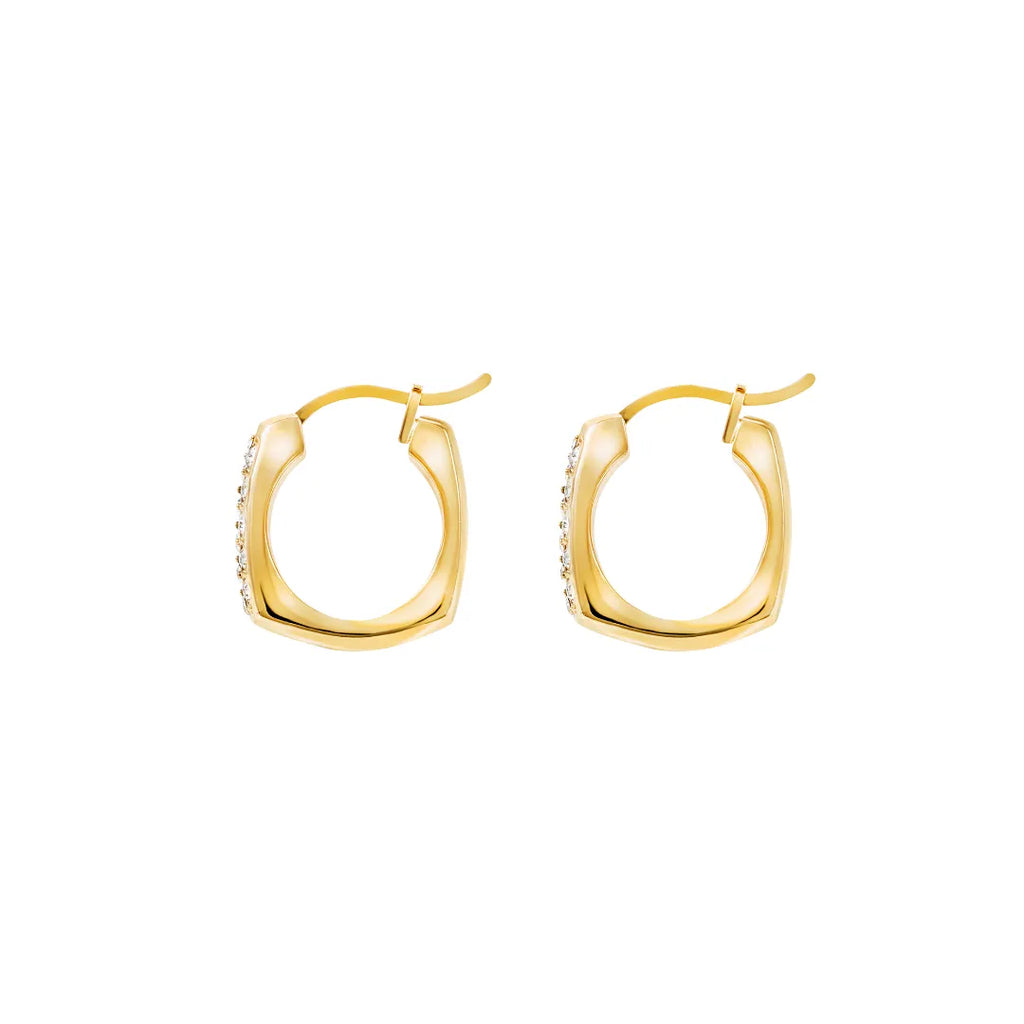 Orecchini Tetra Acciaio Dorato TJ4190