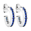 Orecchini Zancan Argento 925 Rodiato e Spinelli Blu ESO003-BL