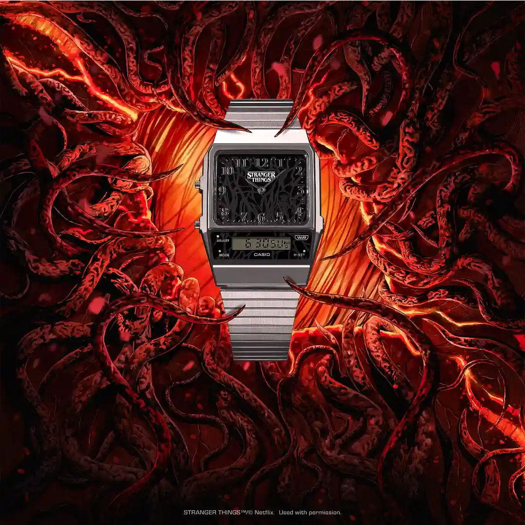 Orologio Analogico Digitale Casio Acciaio Stranger Things AQ-800EST-1AER