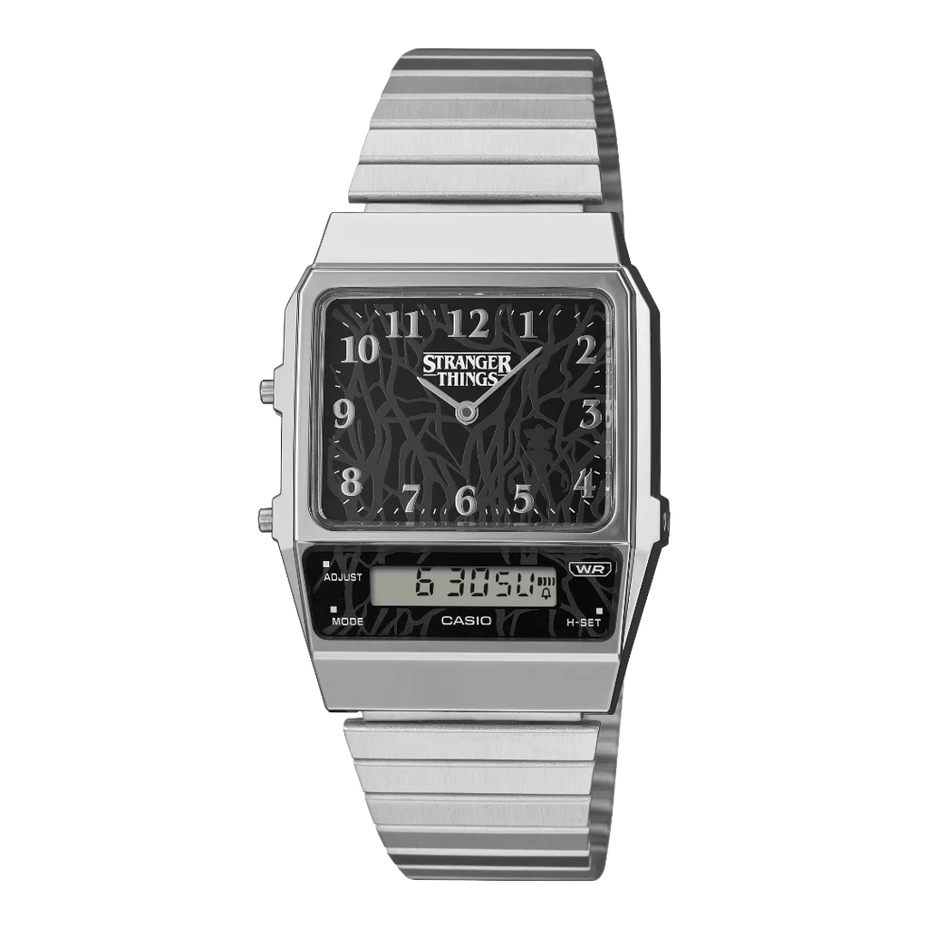 Orologio Analogico Digitale Casio Acciaio Stranger Things AQ-800EST-1AER