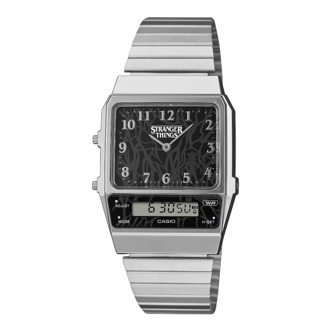 Orologio Analogico Digitale Casio Acciaio Stranger Things AQ-800EST-1AER