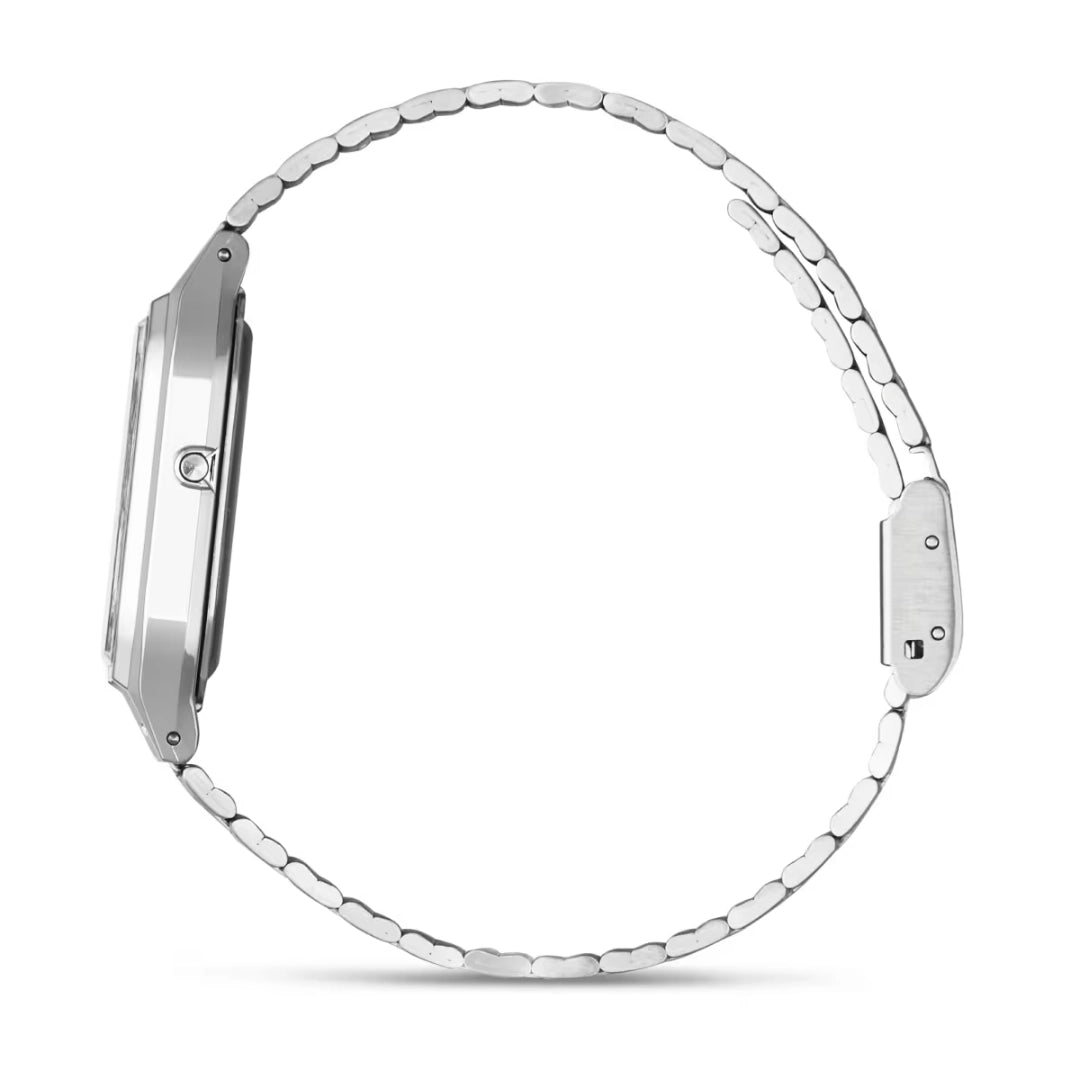 Orologio Analogico e Digitale Casio Acciaio e Quadrante Bianco AQ-230A-7DMQ