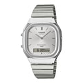 Orologio Analogico e Digitale Casio Acciaio e Quadrante Bianco AQ-240E-7A