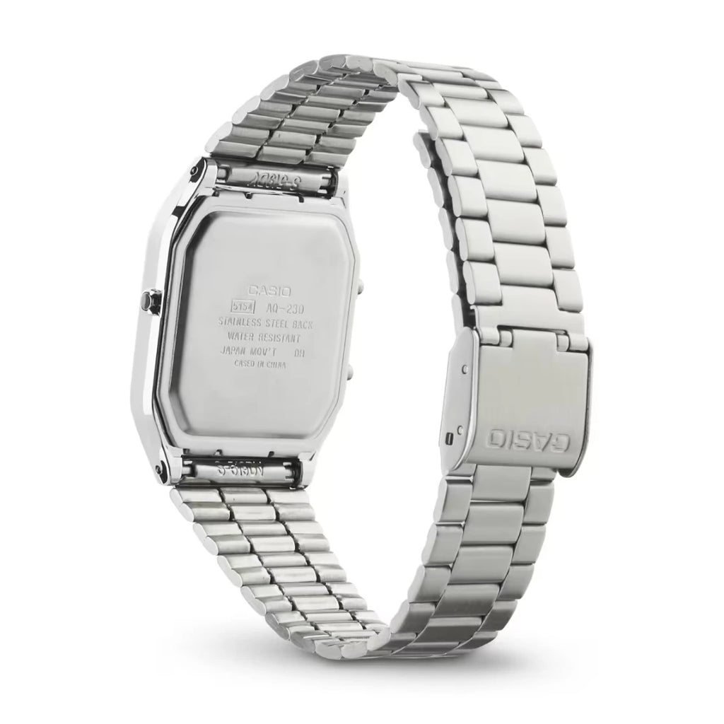 Orologio Analogico e Digitale Casio Acciaio e Quadrante Nero AQ-230A-1DMQ