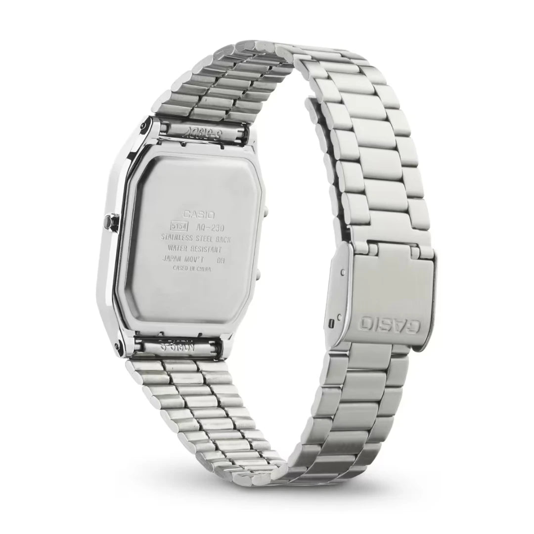 Orologio Analogico e Digitale Casio Acciaio e Quadrante Nero AQ-230A-1DMQ
